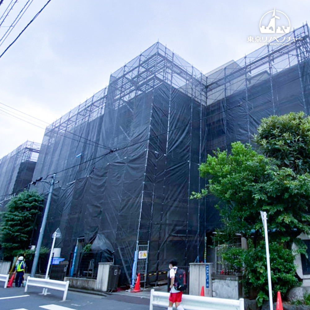 東京都世田谷区　低層マンション　エントランス・外構・外壁工事